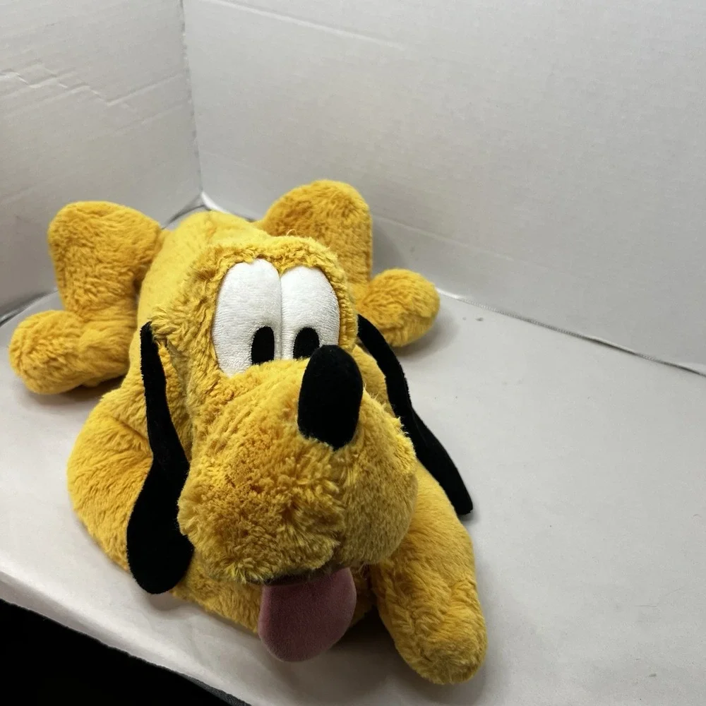Vtg Disney Store‎ Jumbo 20 inch Pluto World Pluto Plush Green  Collar Authentic